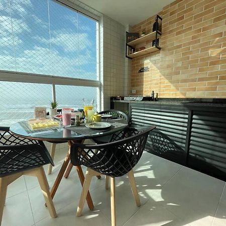 Ap Frente Mar Com Ar-Condicionado E Varanda Gourmet Mongaguá 외부 사진