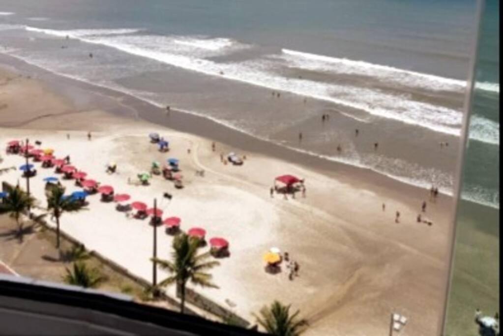 Ap Frente Mar Com Ar-Condicionado E Varanda Gourmet Mongaguá 외부 사진